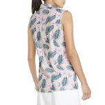 棕褐色女性的云源天堂天堂无袖高尔夫球球 - 粉笔粉红色/明亮的白色